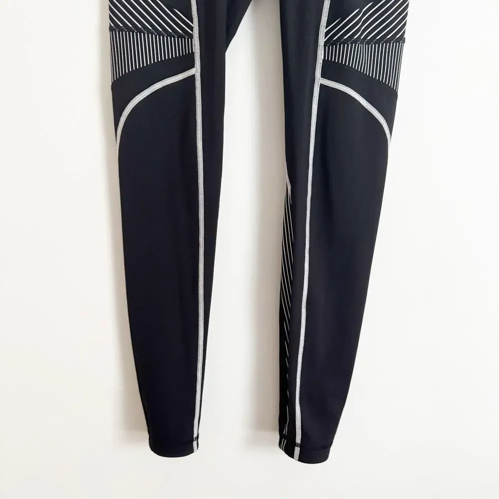 LULULEMON Channel Your Energy Tight Leggings Black White 6